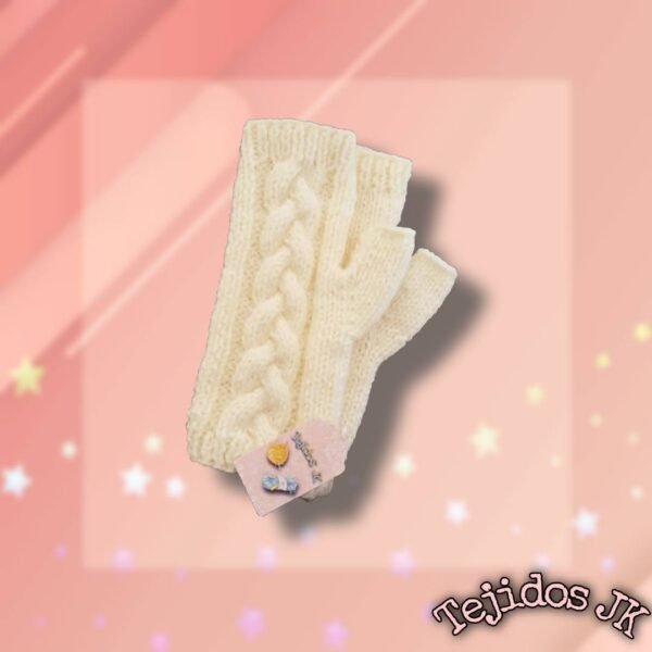 Mitones con Diseño Blanco
