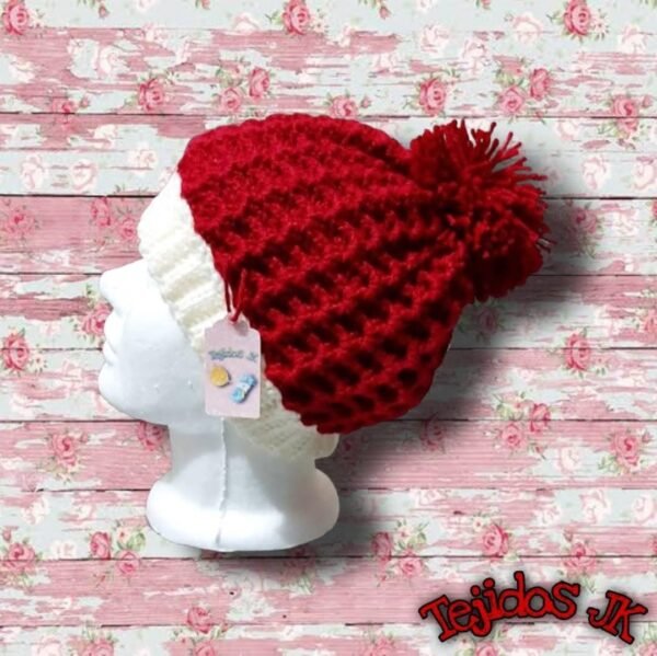 Gorro Rojo con Blanco