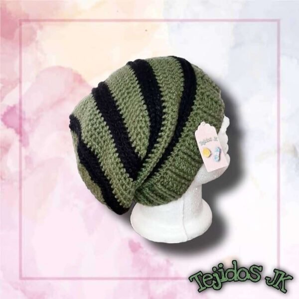 Gorro Caido Verde con negro